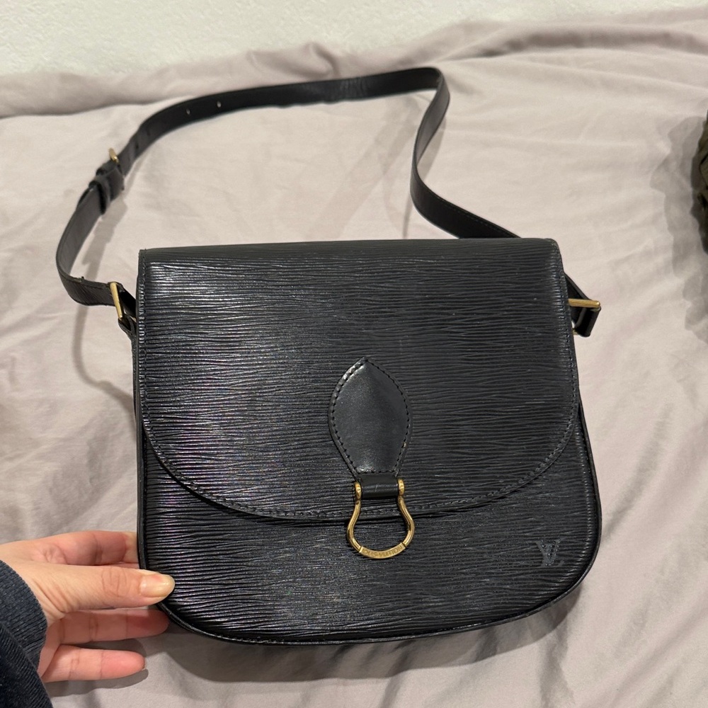 Vintage Louis Vuitton Epi Black Leather Crossbody Bag
